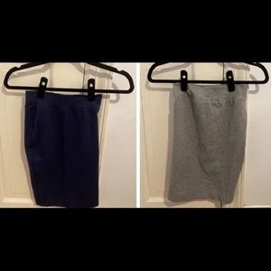 Two youth girls long pencil skirts